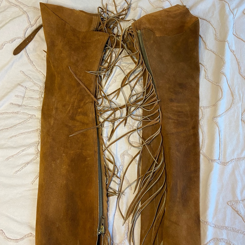 Talon Brown Suede Chaps